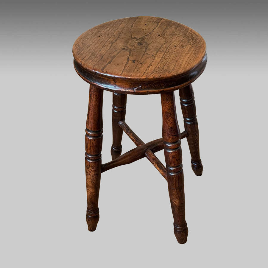 Victorian ash and elm pub stool