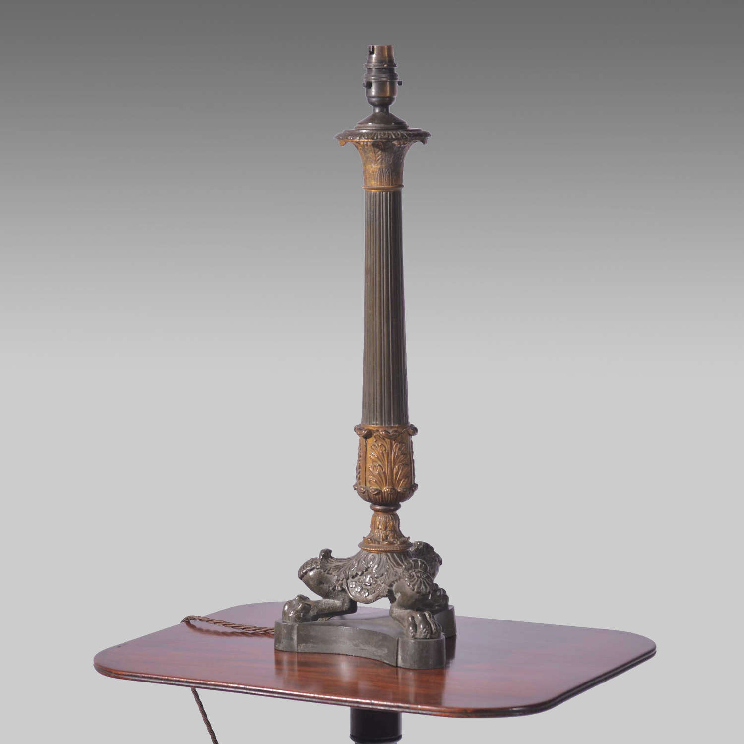 Neo-classical corinthian column lamp