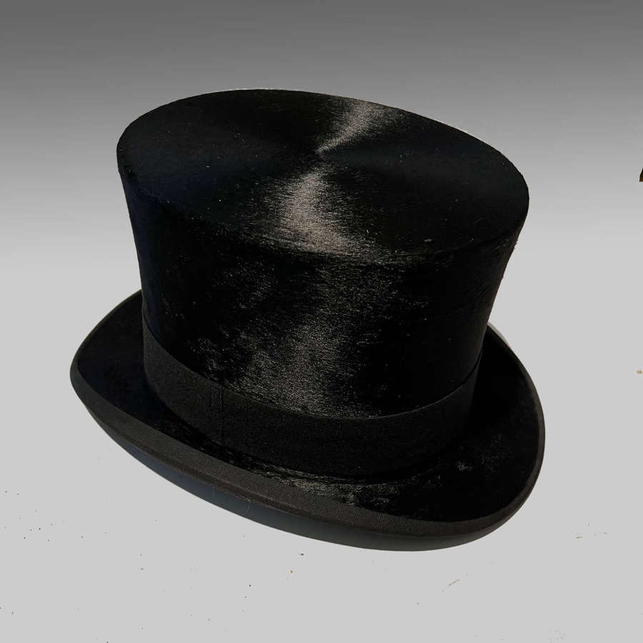 Black silk top hat by Henry Heath